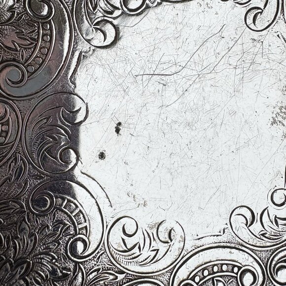 VTG Barker Brothers England Silver Plate Round Footed Reticulated Bowl Ornate - Picture 6 of 10